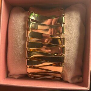 House of Harlow 1960 gold tone cuff bracelet NWT and box